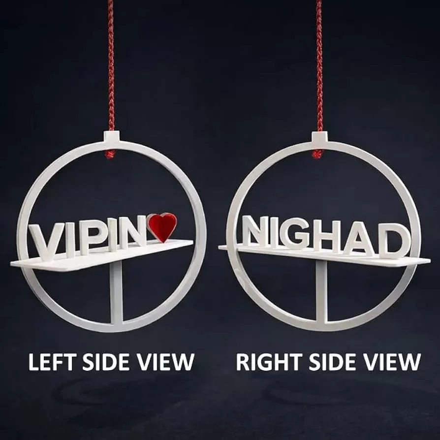 Personalised Hanging FlipName Gift for Couple Name Gifts for Birthday, Anniversary, Valentie Day for Couple, Friends, Brother and Sister image 2