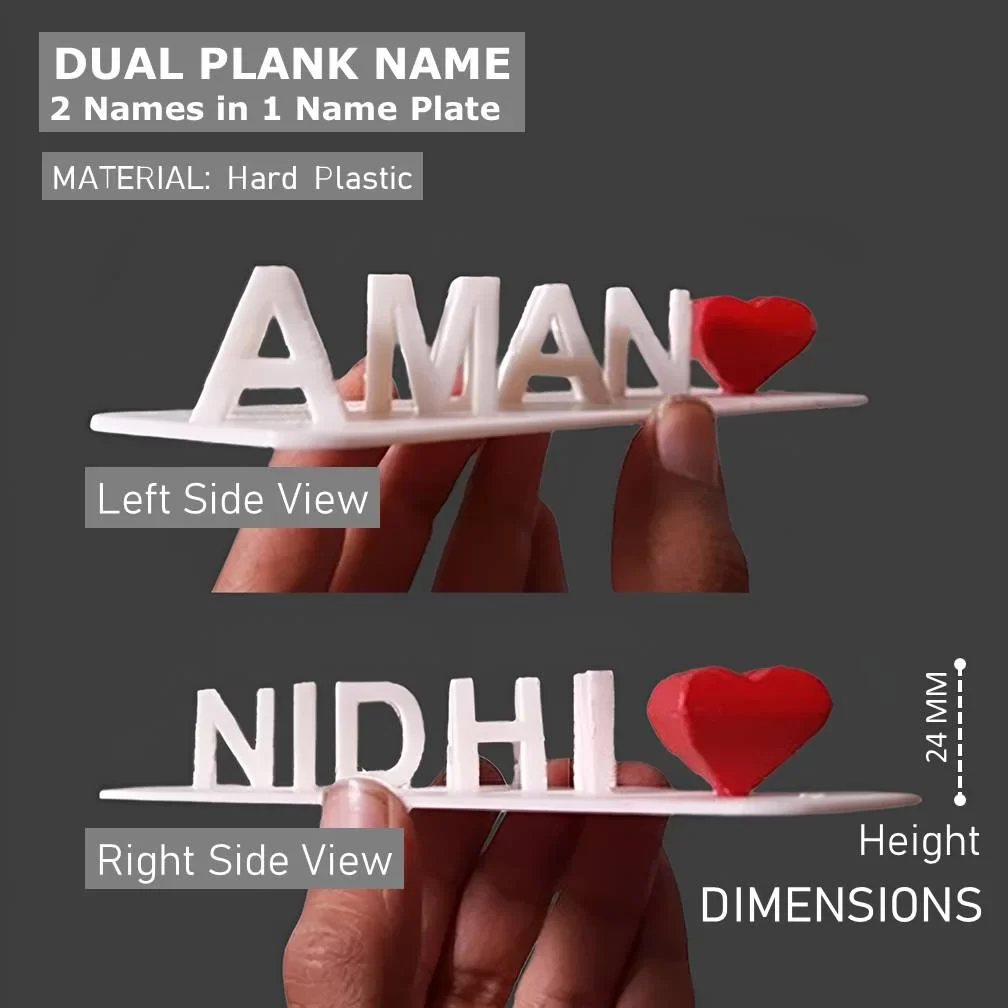 Surji Personalized 3D Flip Name – Custom Couple Name Plate | Anniversary & Wedding Gift image 2