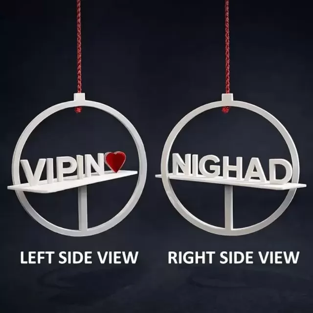 Personalised Hanging FlipName Gift for Couple Name Gifts for Birthday, Anniversary, Valentie Day for Couple, Friends, Brother and Sister